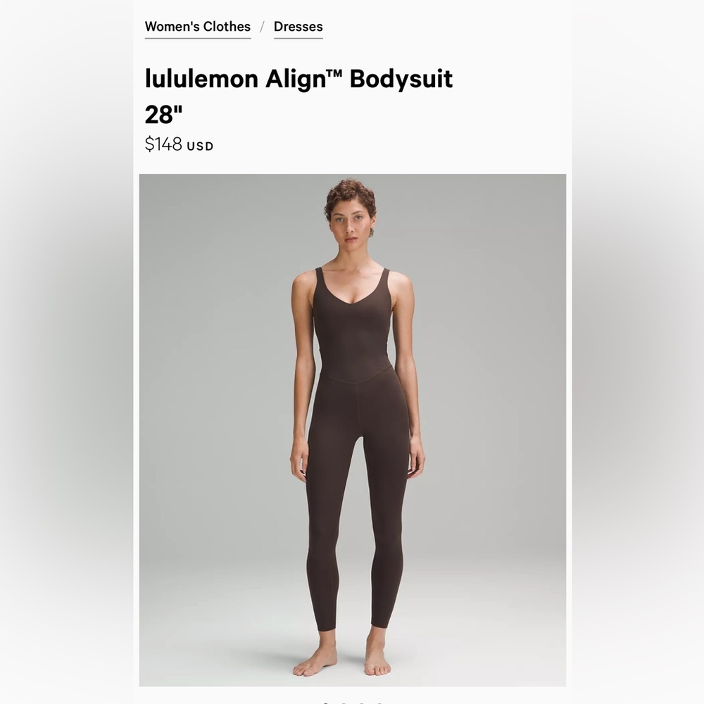 Lululemon Align Bodysuit Size 8 25”
